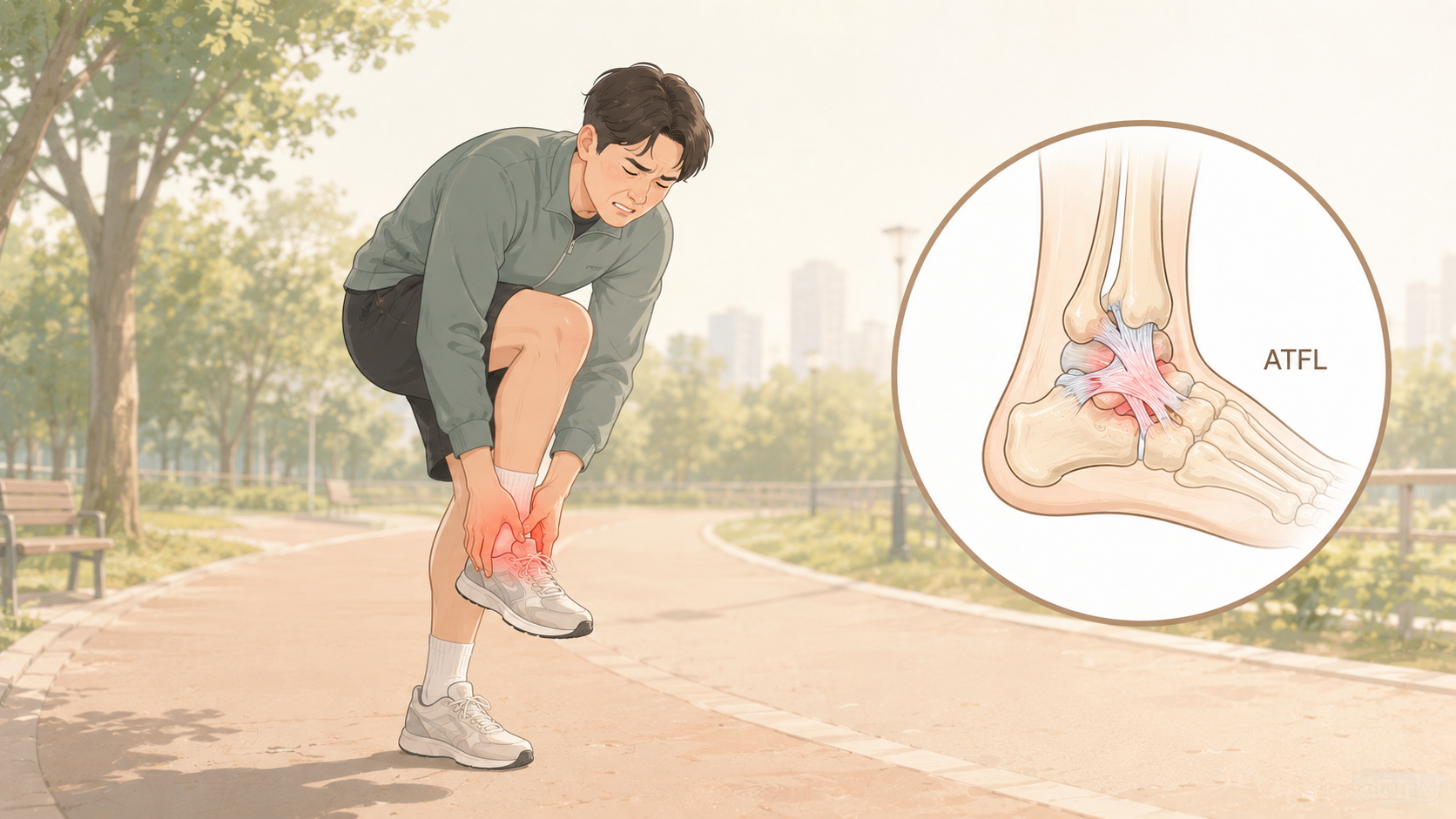 인천송도 더율한의원 발목통증 증상 안내 이미지