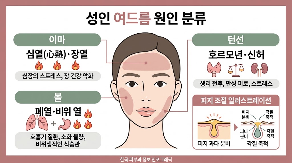 성인 여드름 인포그래픽