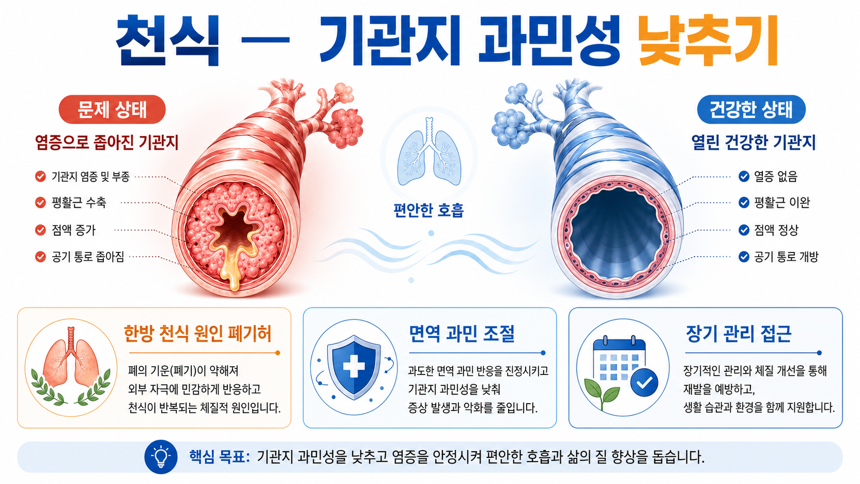 천식 한방 치료 인포그래픽