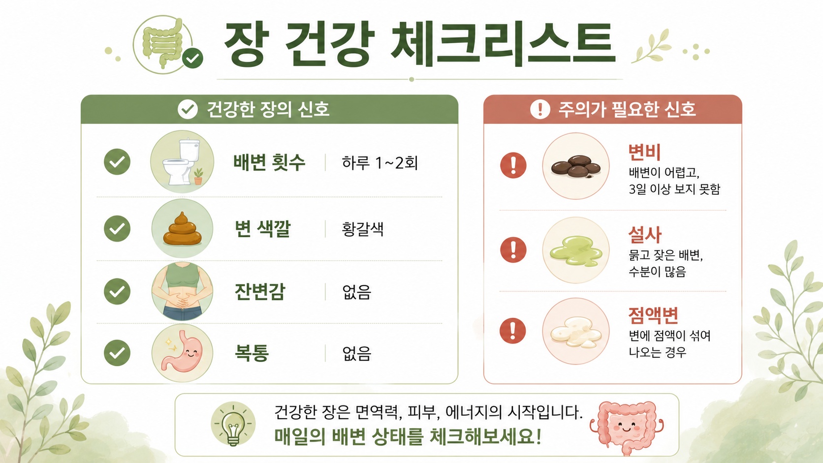 장 건강 인포그래픽