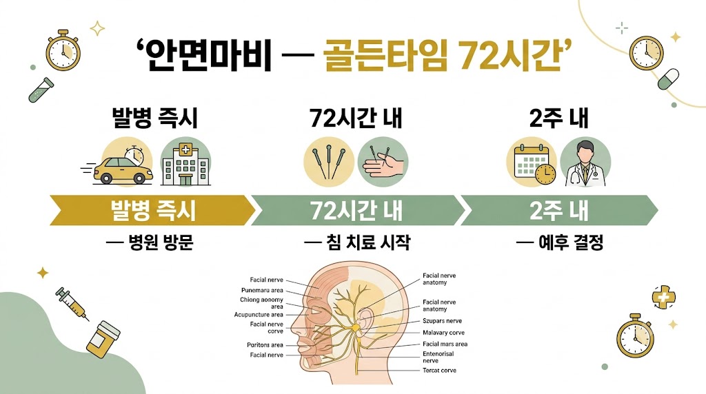 안면마비 치료 인포그래픽