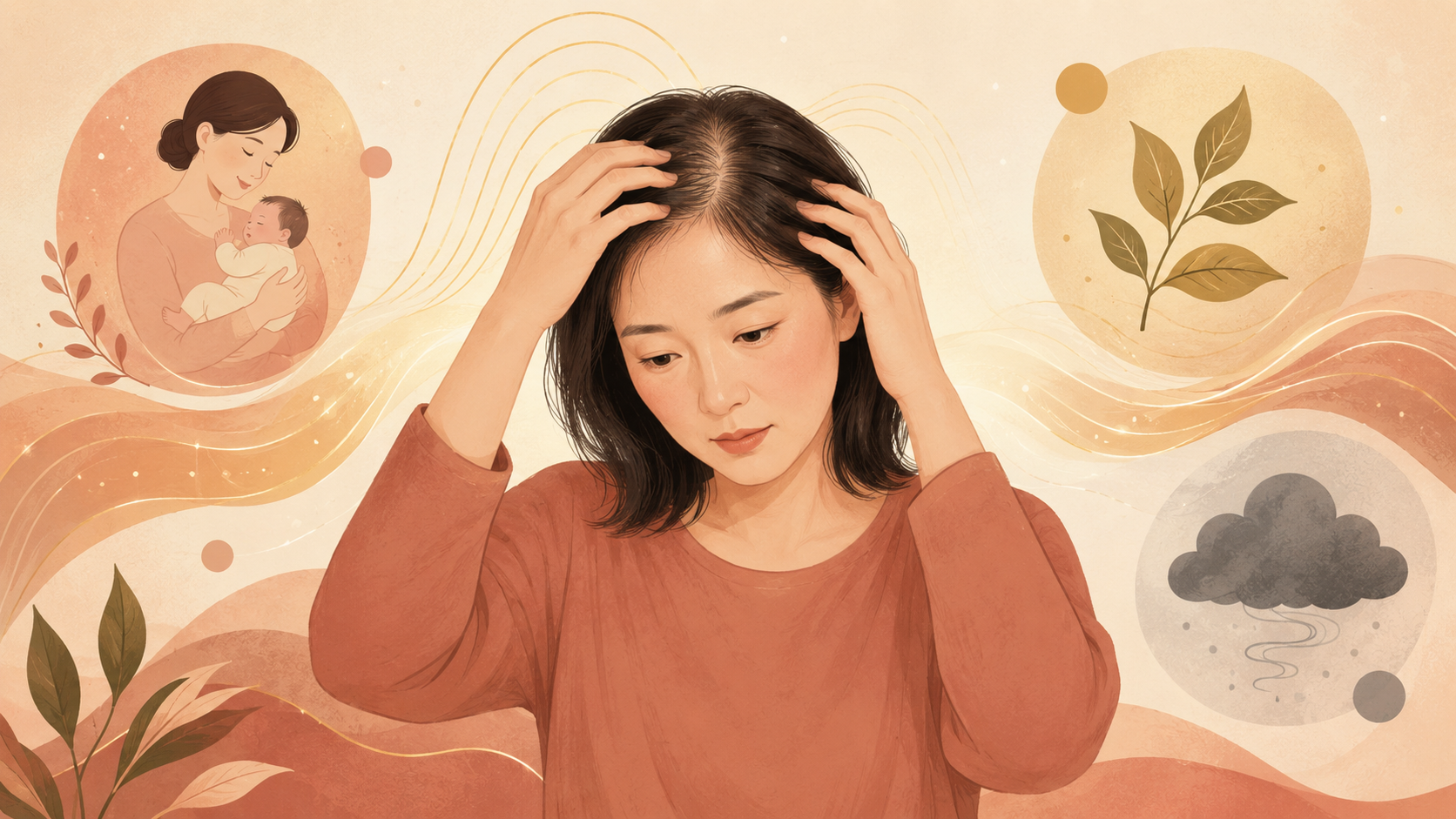 여성 탈모 — 산후·갱년기·스트레스성의 한방 접근