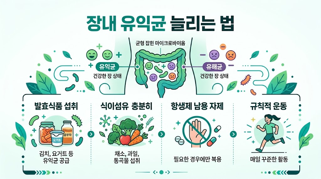 장내 미생물 한약 인포그래픽