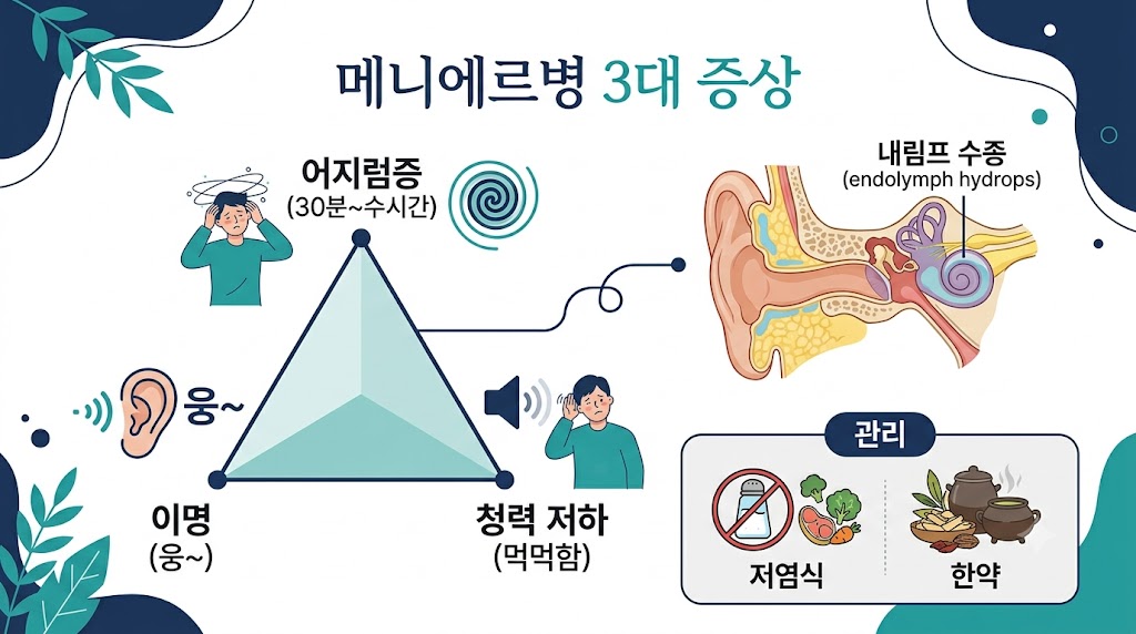 메니에르 증후군 인포그래픽