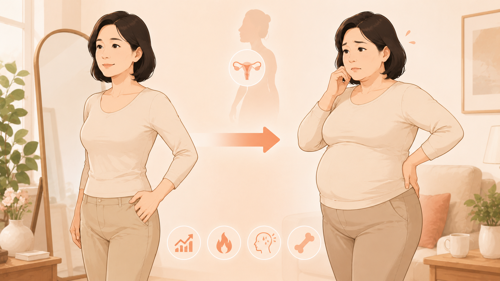 갱년기 이후 살이 찌는 이유와 해결책