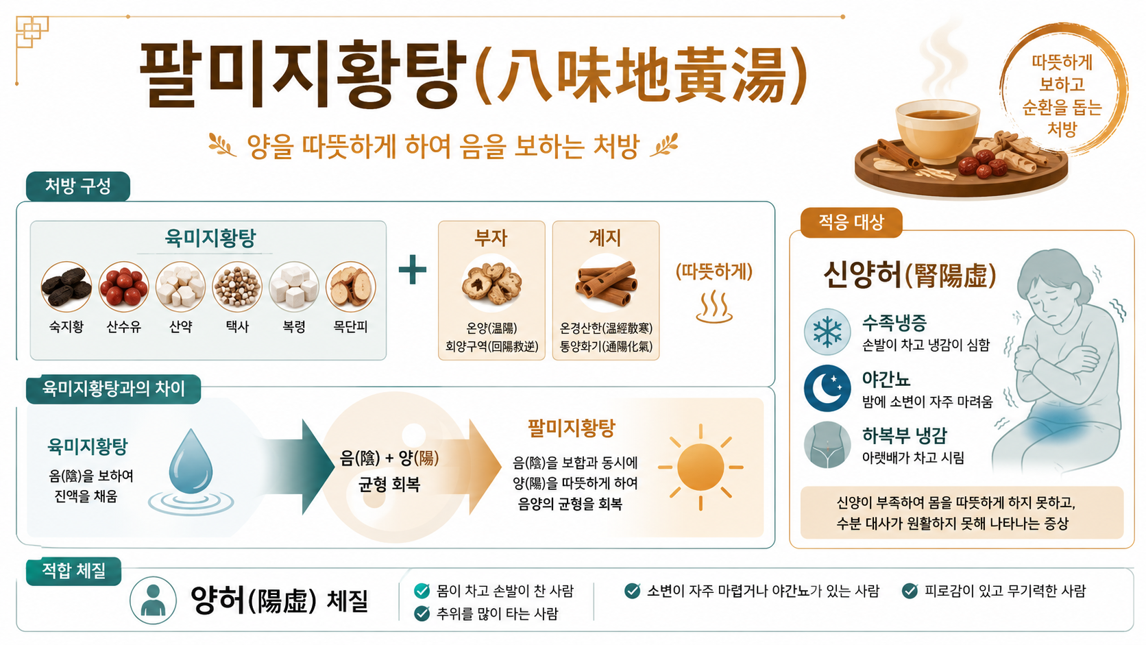 팔미지황탕 인포그래픽