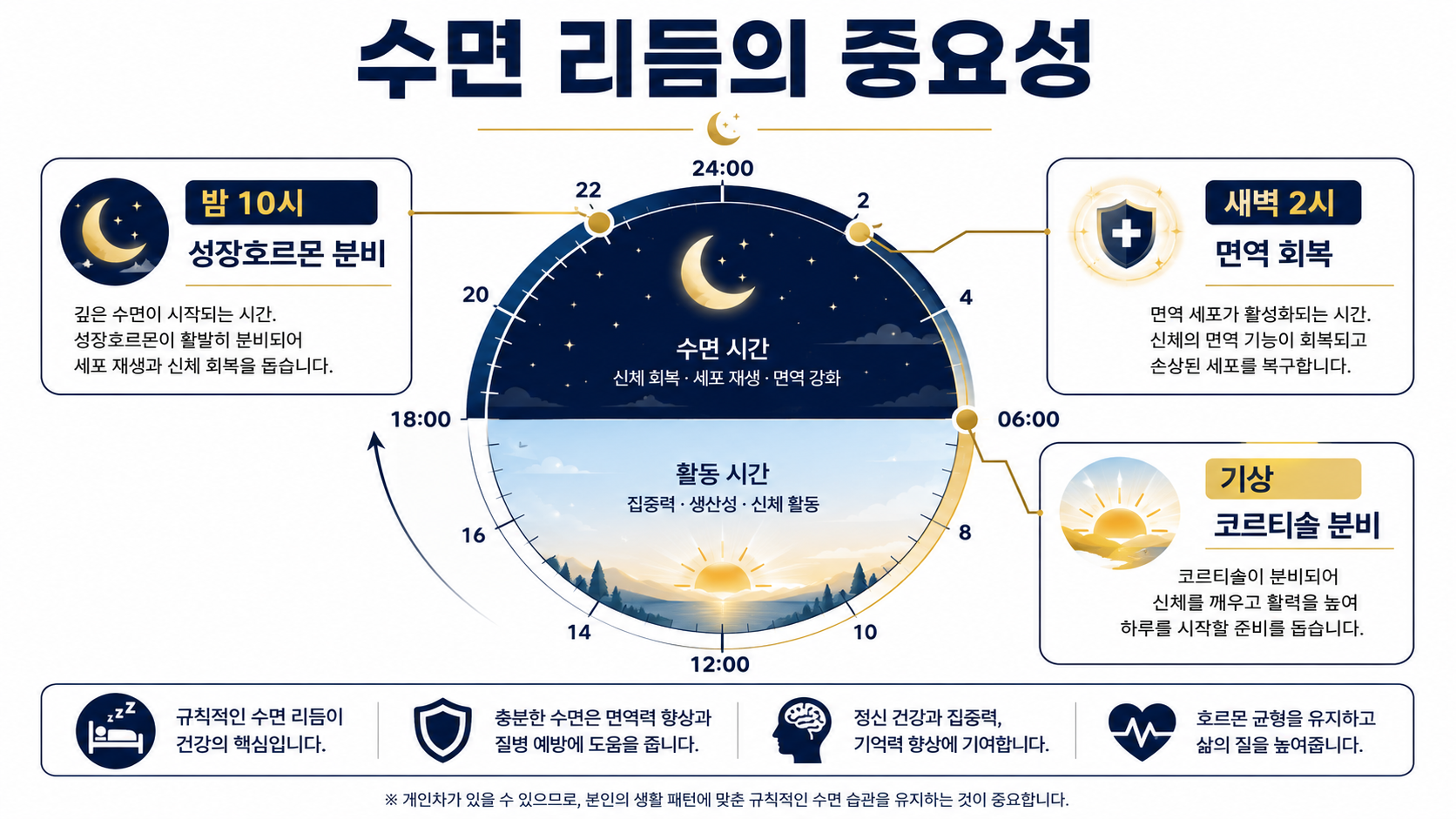 수면 리듬 인포그래픽