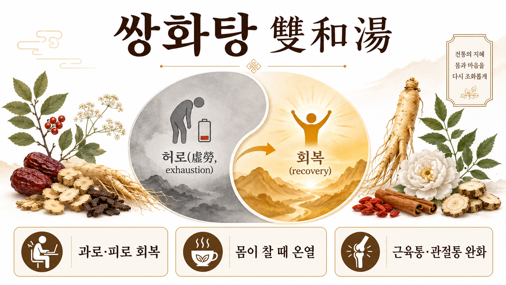 쌍화탕 인포그래픽