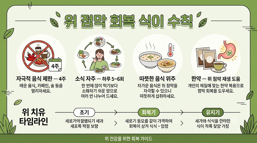 위장 회복 인포그래픽