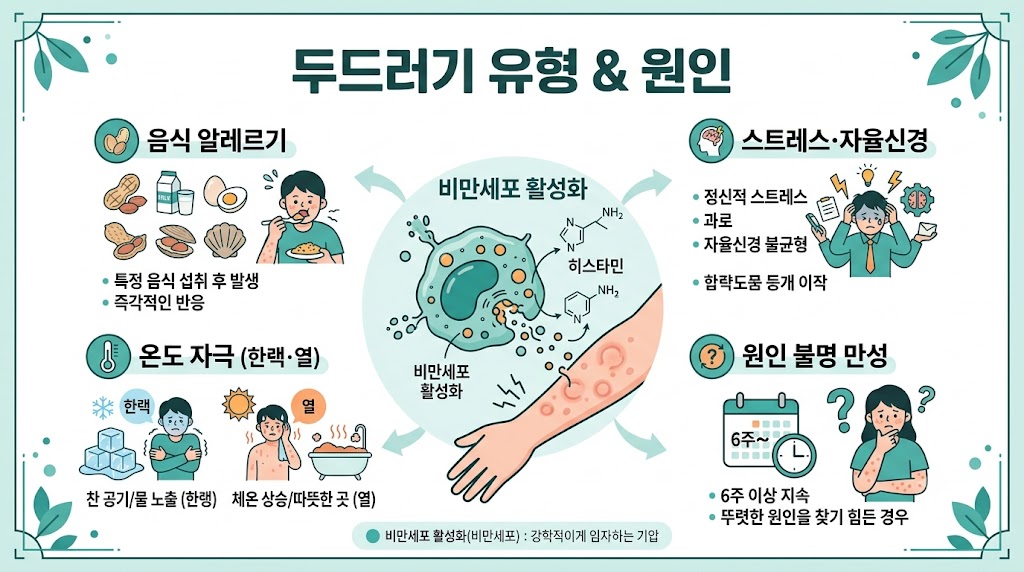 만성 두드러기 인포그래픽