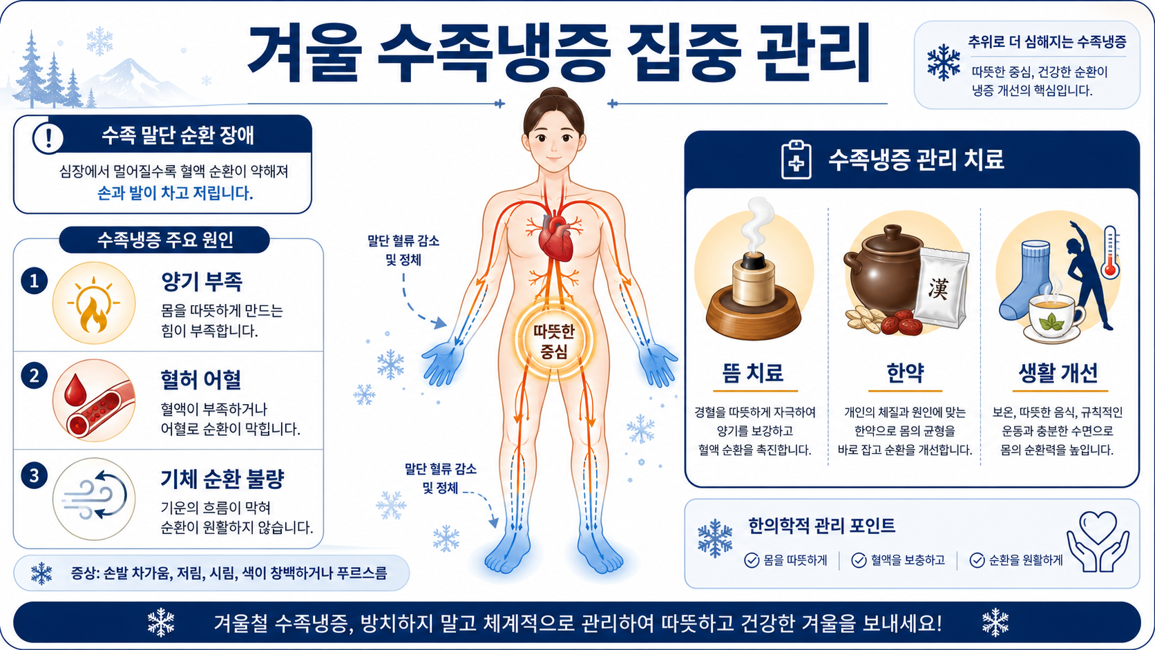 겨울 수족냉증 인포그래픽