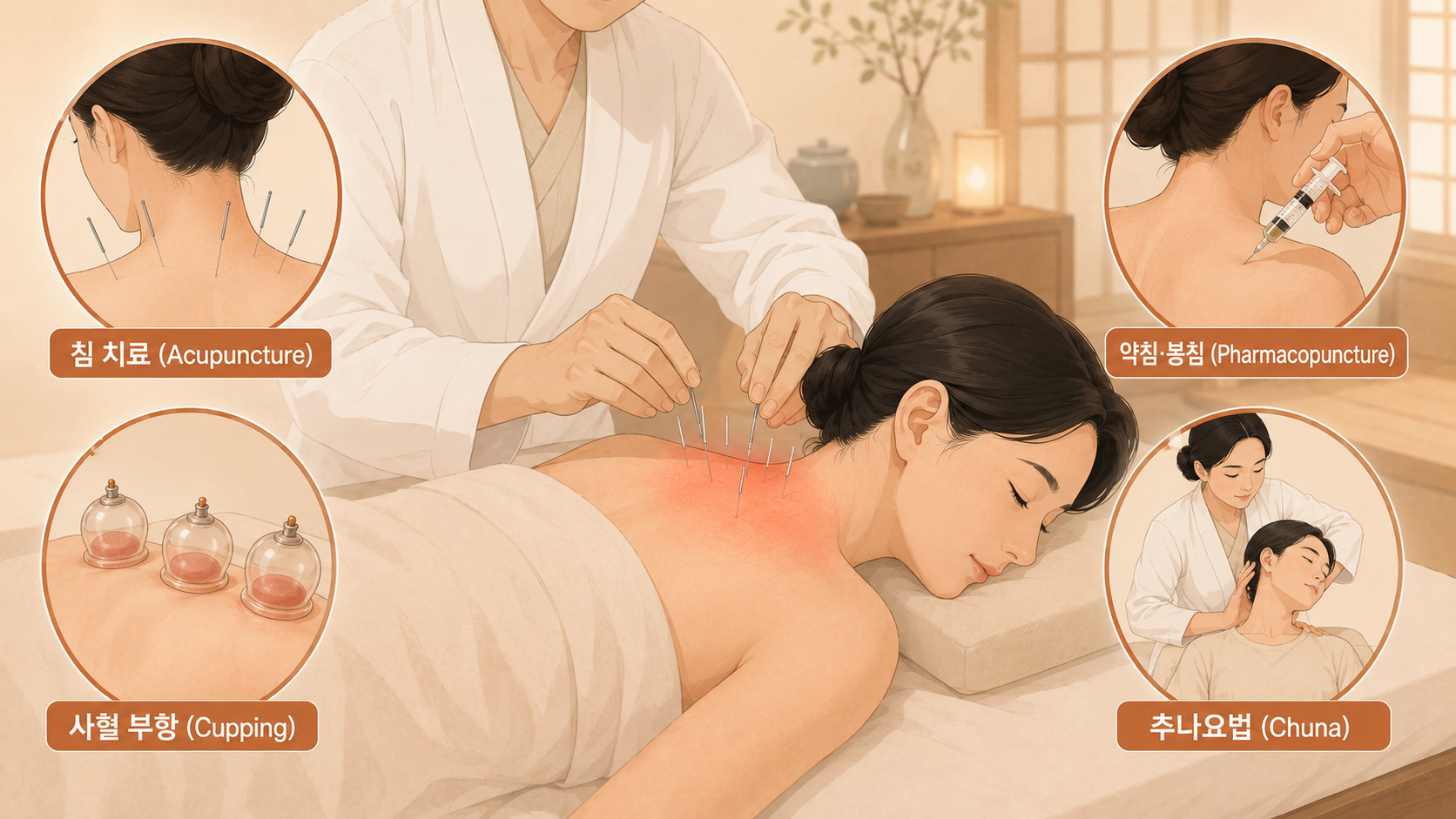 인천 송도한의원 더율한의원 목디스크 치료 - 침, 사혈 부항, 약침