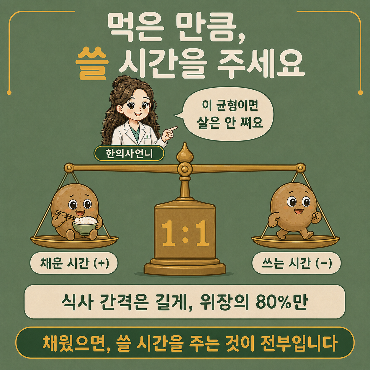 인천송도 더율한의원 1대1 법칙 - 채운 시간과 쓰는 시간의 균형