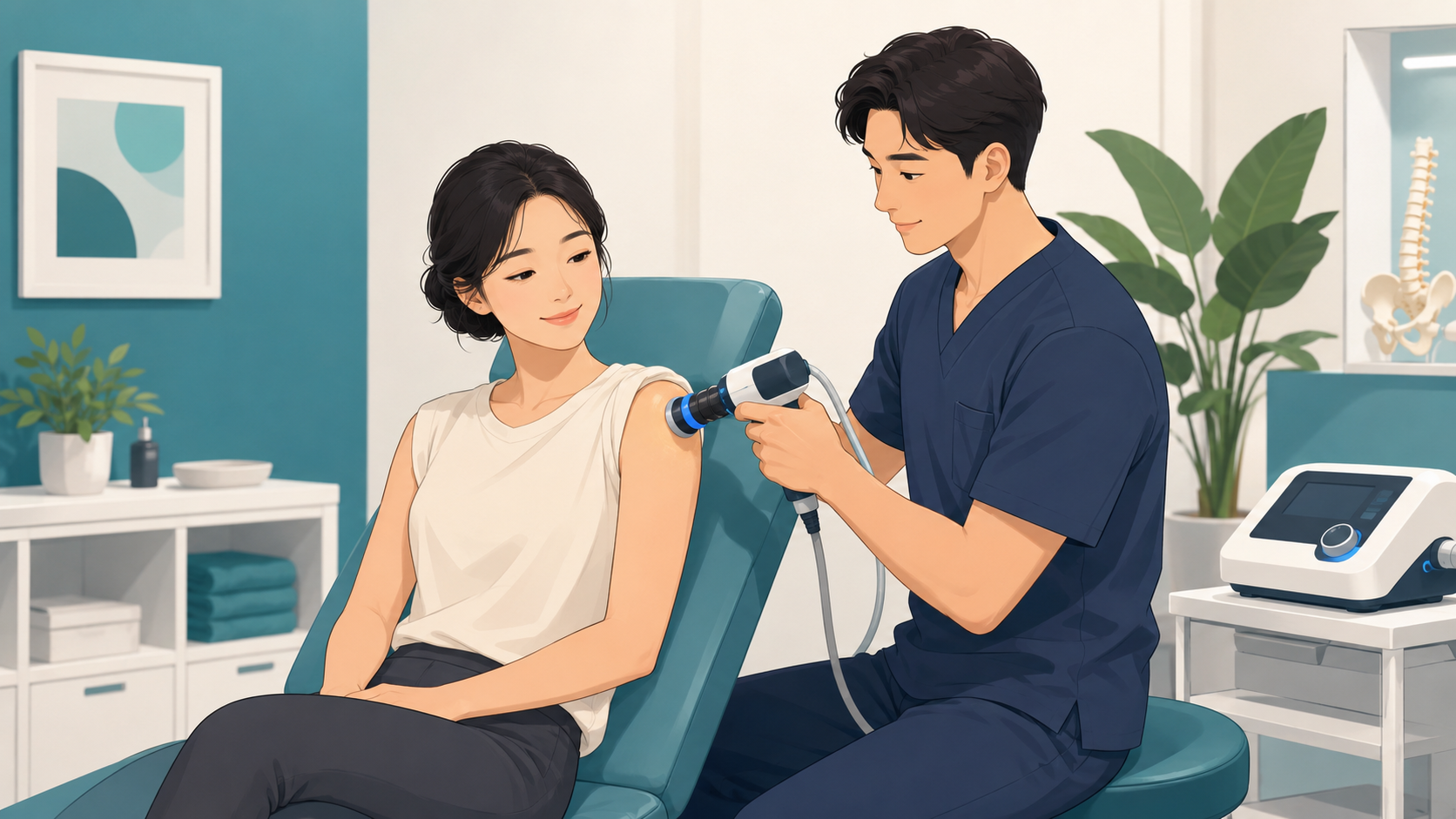 ESWT 체외충격파 치료기 — 더율한의원 보유 장비