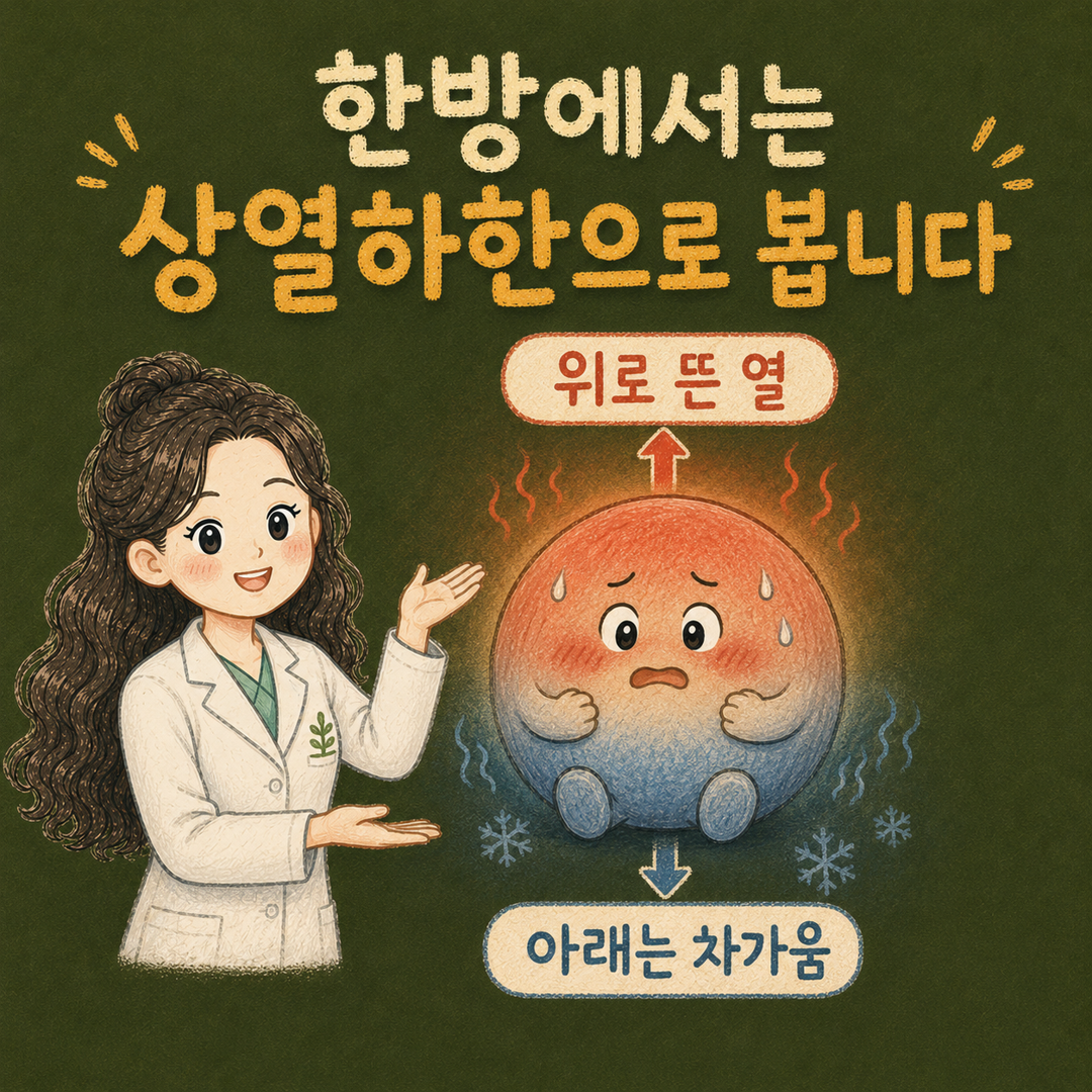 인천송도 더율한의원 한방에서 보는 갱년기 - 상열하한 음양 균형