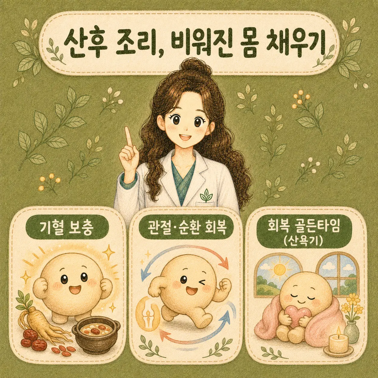인천송도 더율한의원 한방 산후 조리 - 기혈 보충 관절 순환 회복 골든타임