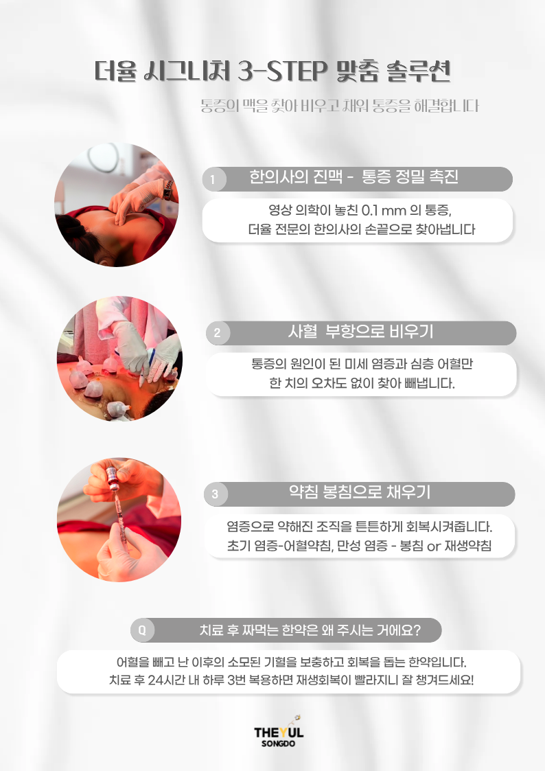 인천송도 더율한의원 시그니처 3-STEP 맞춤 솔루션 - 진맥, 사혈 부항, 약침 봉침