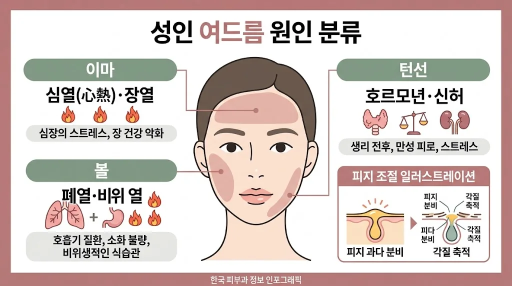 성인 여드름 인포그래픽