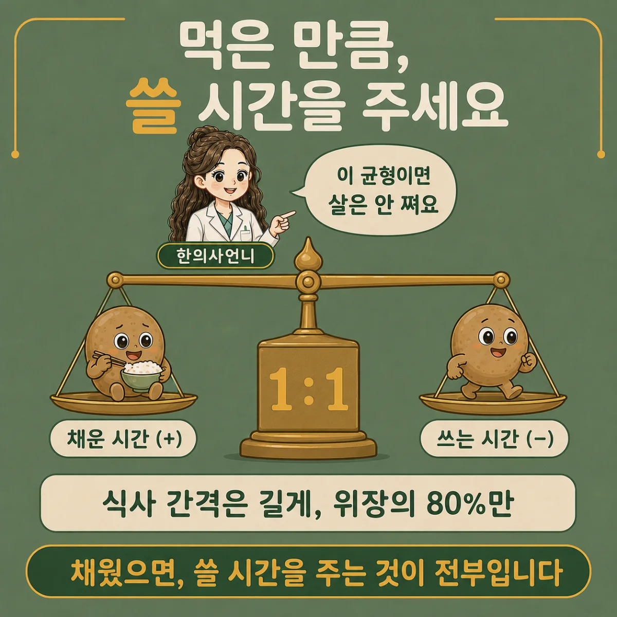 인천송도 더율한의원 1대1 법칙 - 채운 시간과 쓰는 시간의 균형
