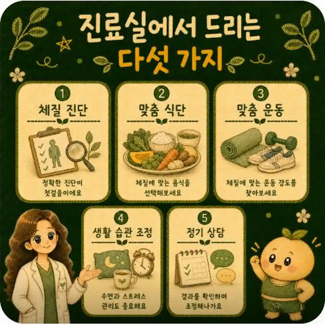 체질과 체중 관리 상담 - 인천 송도 더율한의원