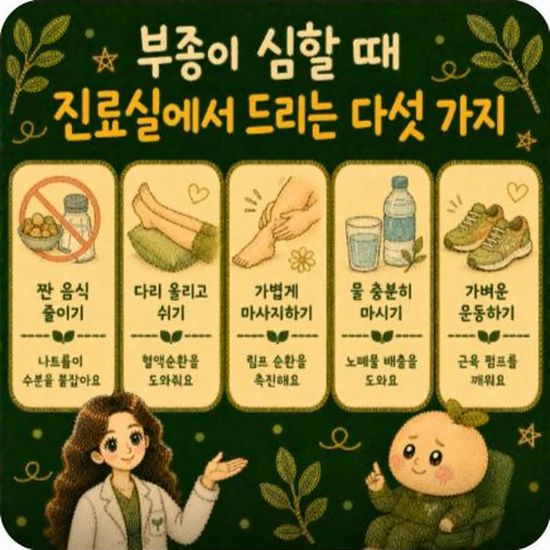 저녁 다리 부종 상담 - 인천 송도 더율한의원