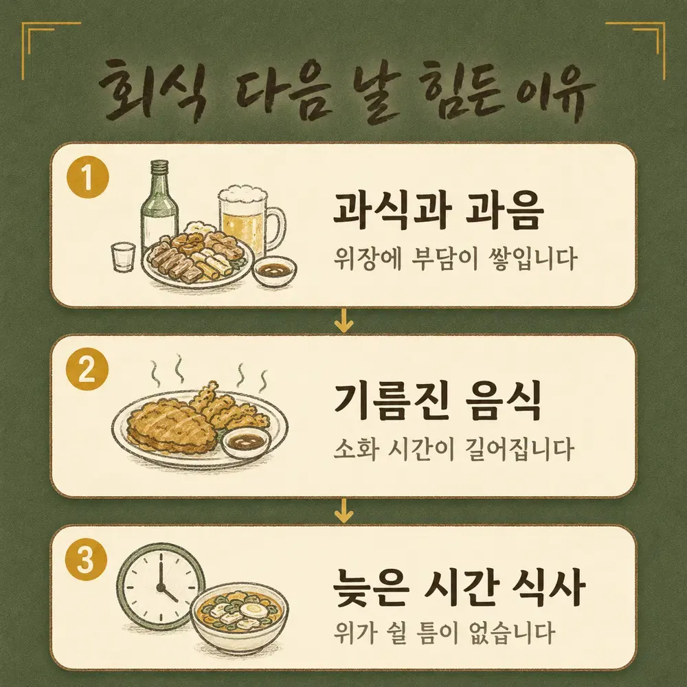 회식 다음 날 속 관리 상담 - 인천 송도 더율한의원
