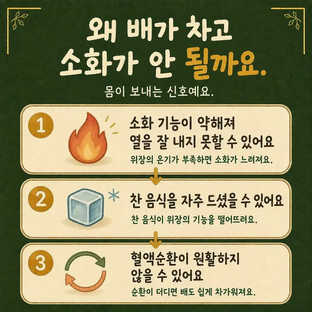 배가 찬 증상 한방치료 - 인천 송도 더율한의원