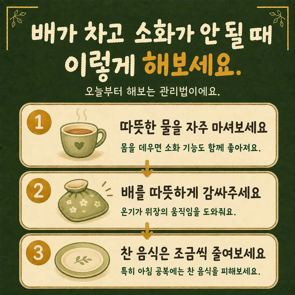 배가 찬 증상 한방치료 - 인천 송도 더율한의원