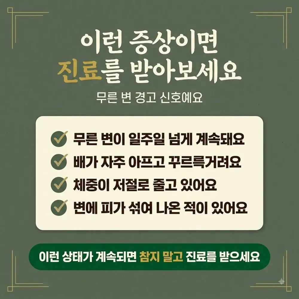 무른 변 상담 - 인천 송도 더율한의원