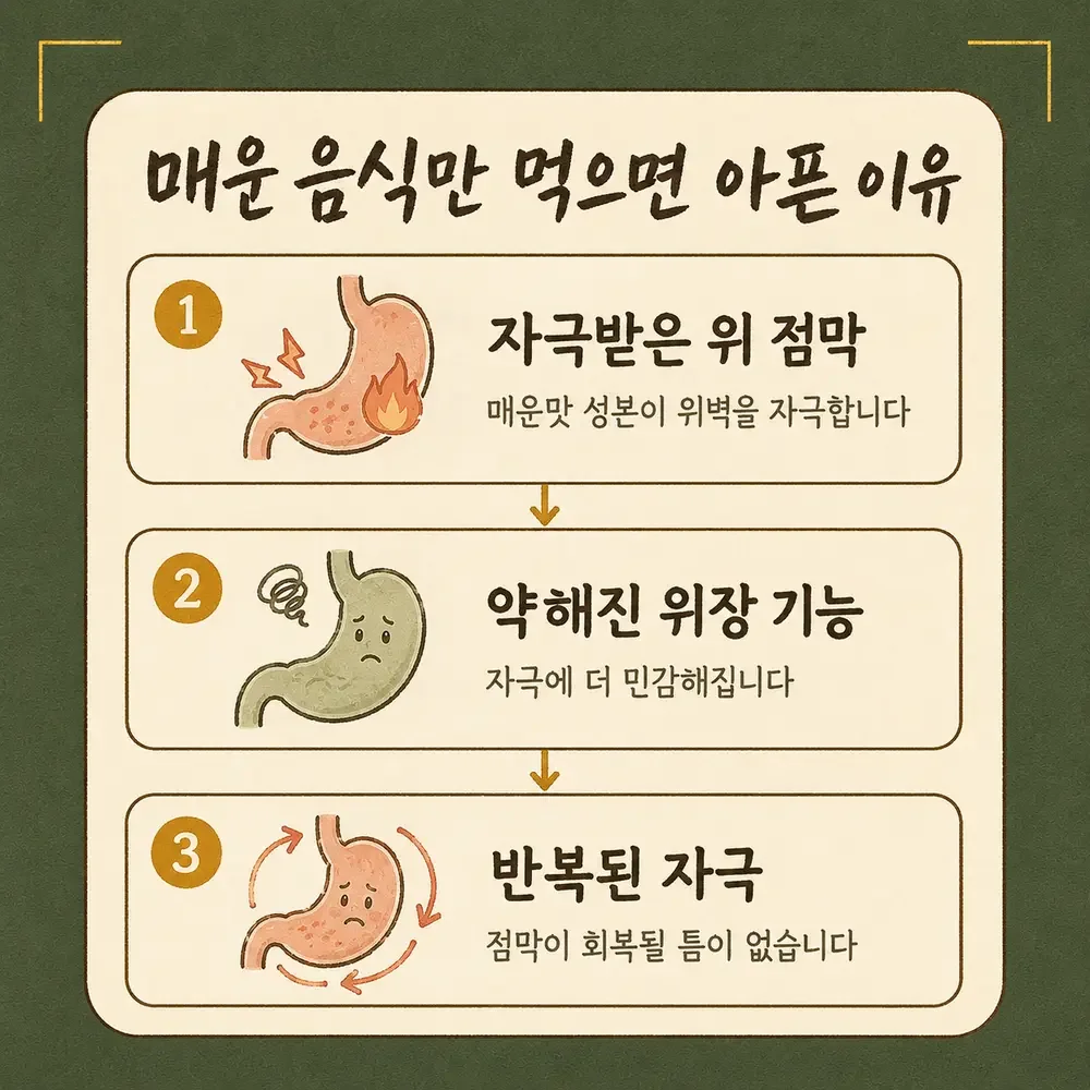 매운 음식 먹은 뒤 속쓰림 한방치료 - 인천 송도 더율한의원