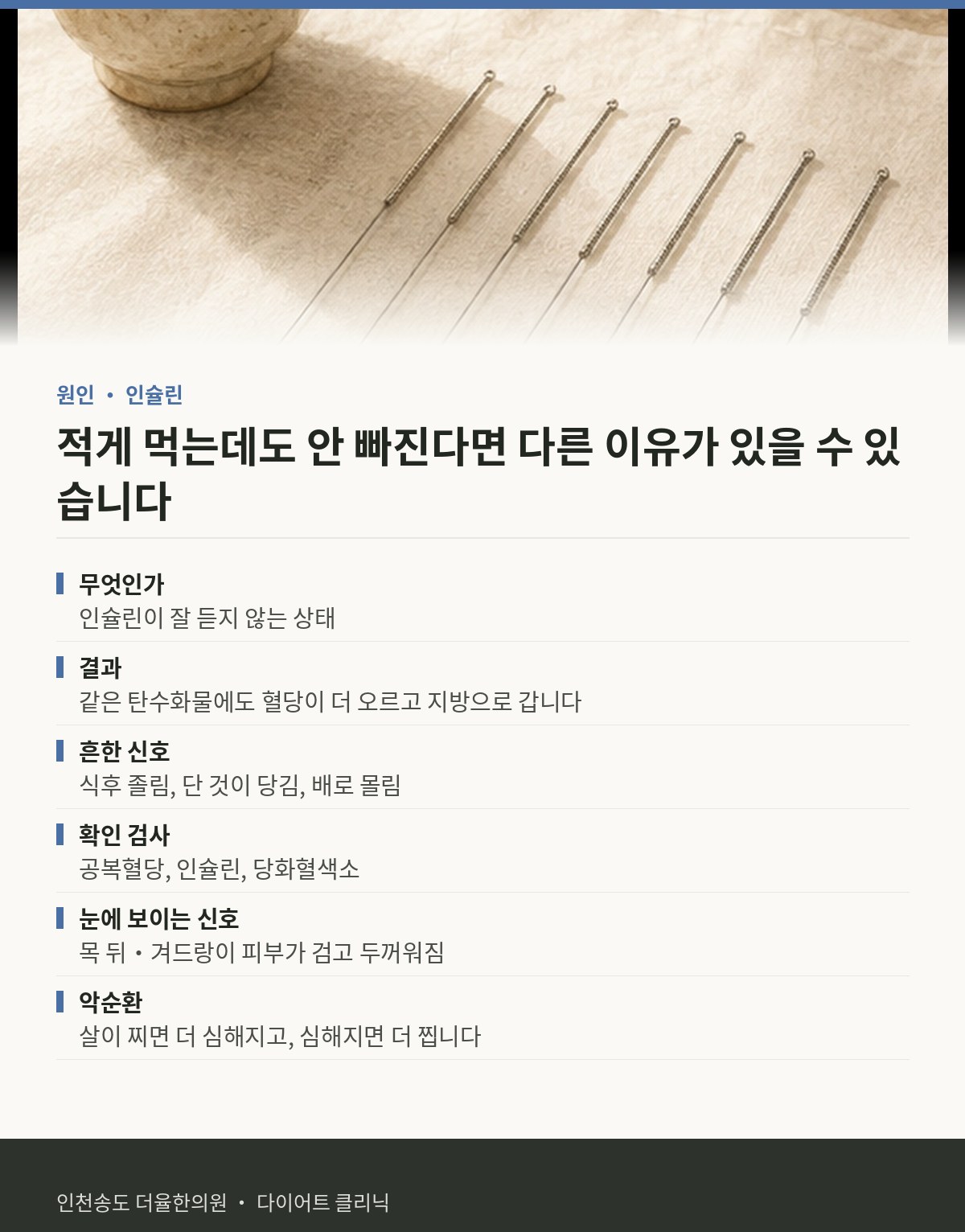 적게 먹는데도 안 빠진다면 다른 이유가 있을 수 있습니다 핵심 정리