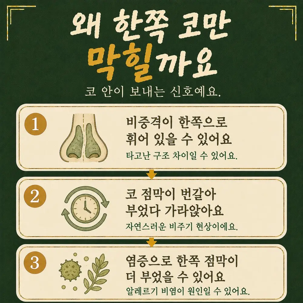 한쪽 코막힘 한방치료 - 인천 송도 더율한의원