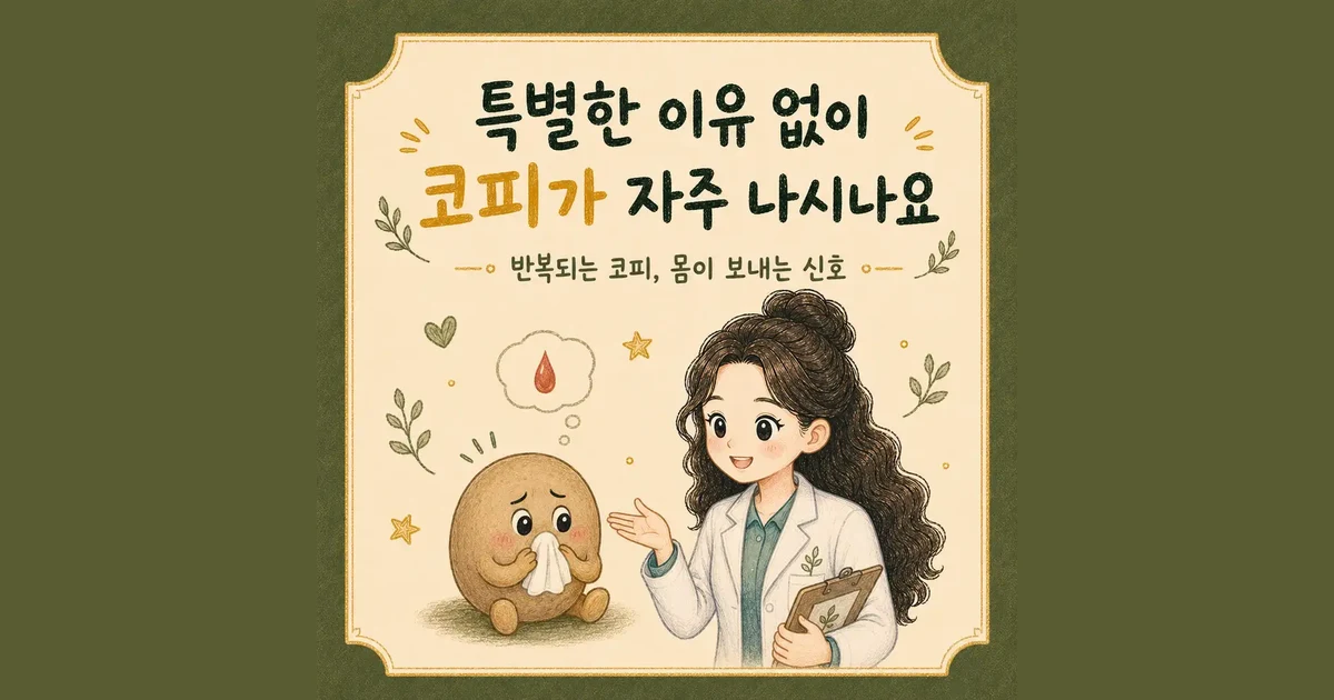 잦은 코피 한방치료 - 인천 송도 더율한의원