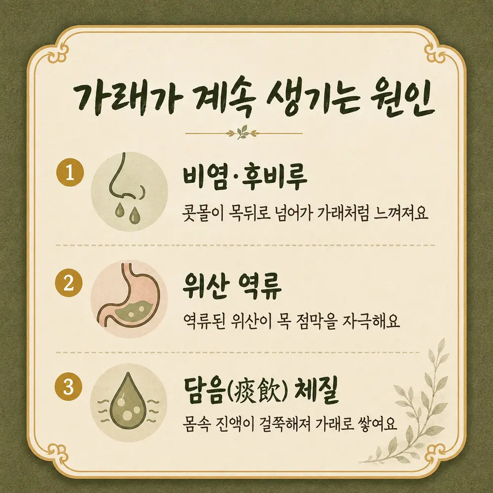 가래가 계속 낄 때 상담 - 인천 송도 더율한의원