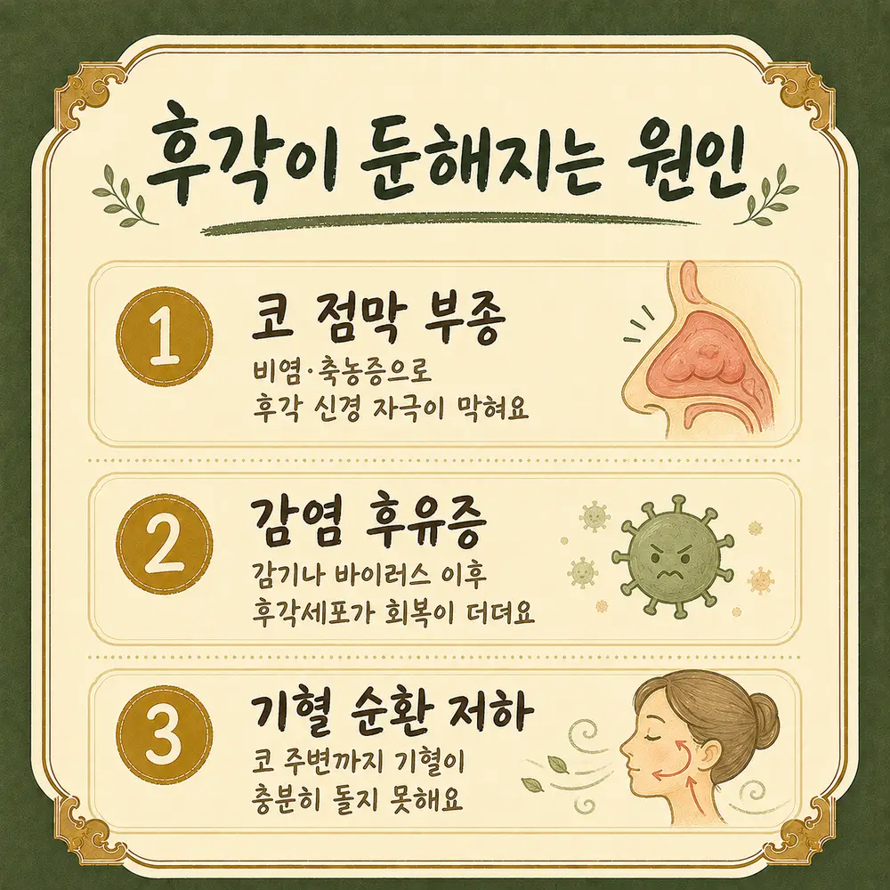 후각 저하 한방치료 - 인천 송도 더율한의원