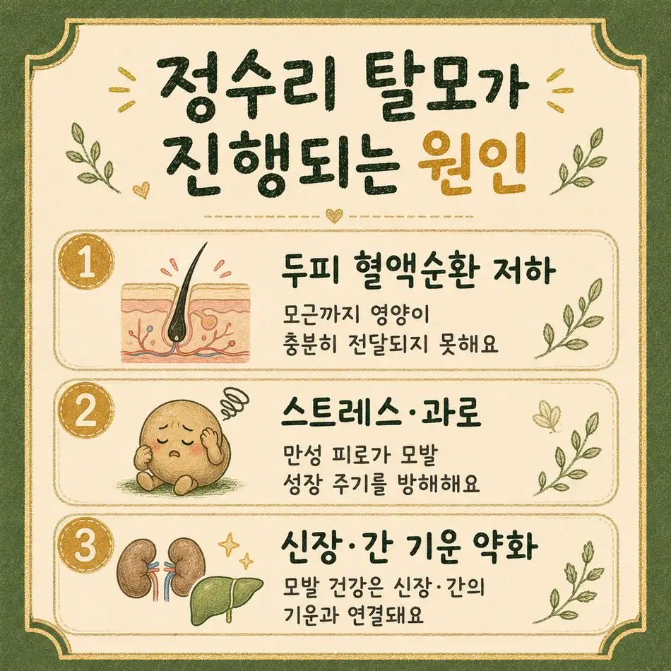정수리 탈모 상담 - 인천 송도 더율한의원