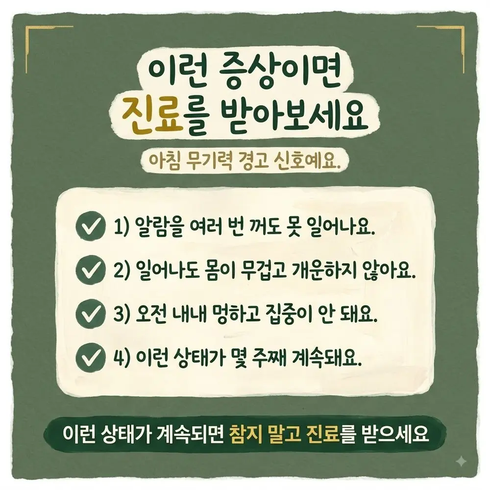 아침에 일어나기 힘들 때 상담 - 인천 송도 더율한의원