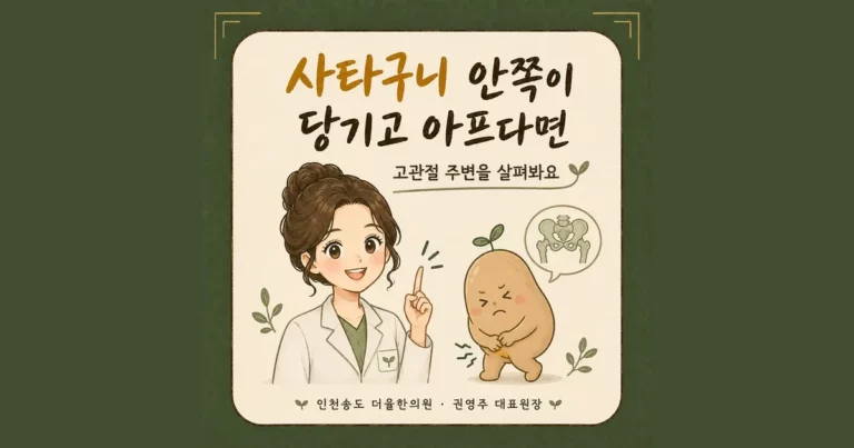 사타구니 통증 한방치료 - 인천 송도 더율한의원
