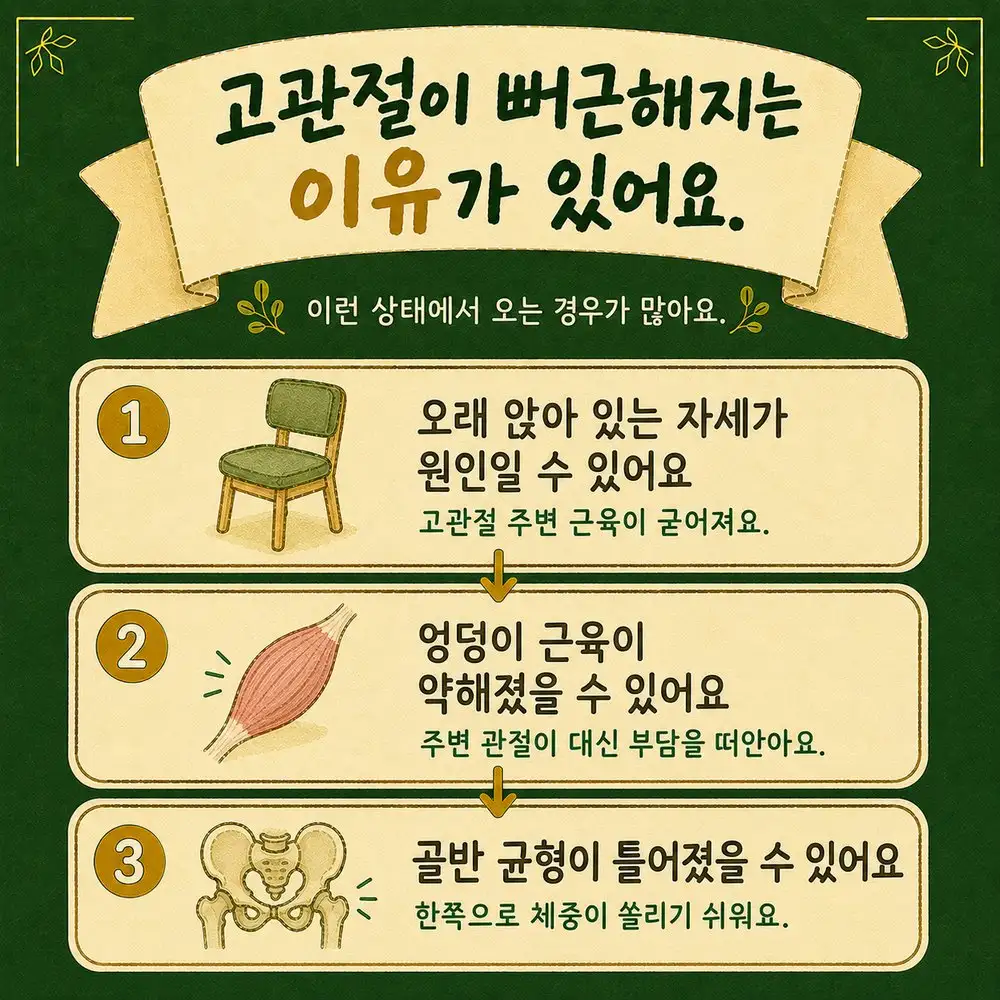 고관절 통증 한방치료 - 인천 송도 더율한의원