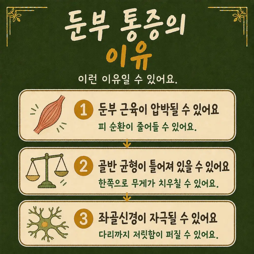 둔부 통증 한방치료 - 인천 송도 더율한의원