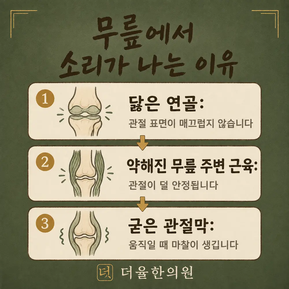 무릎에서 나는 소리 상담 - 인천 송도 더율한의원