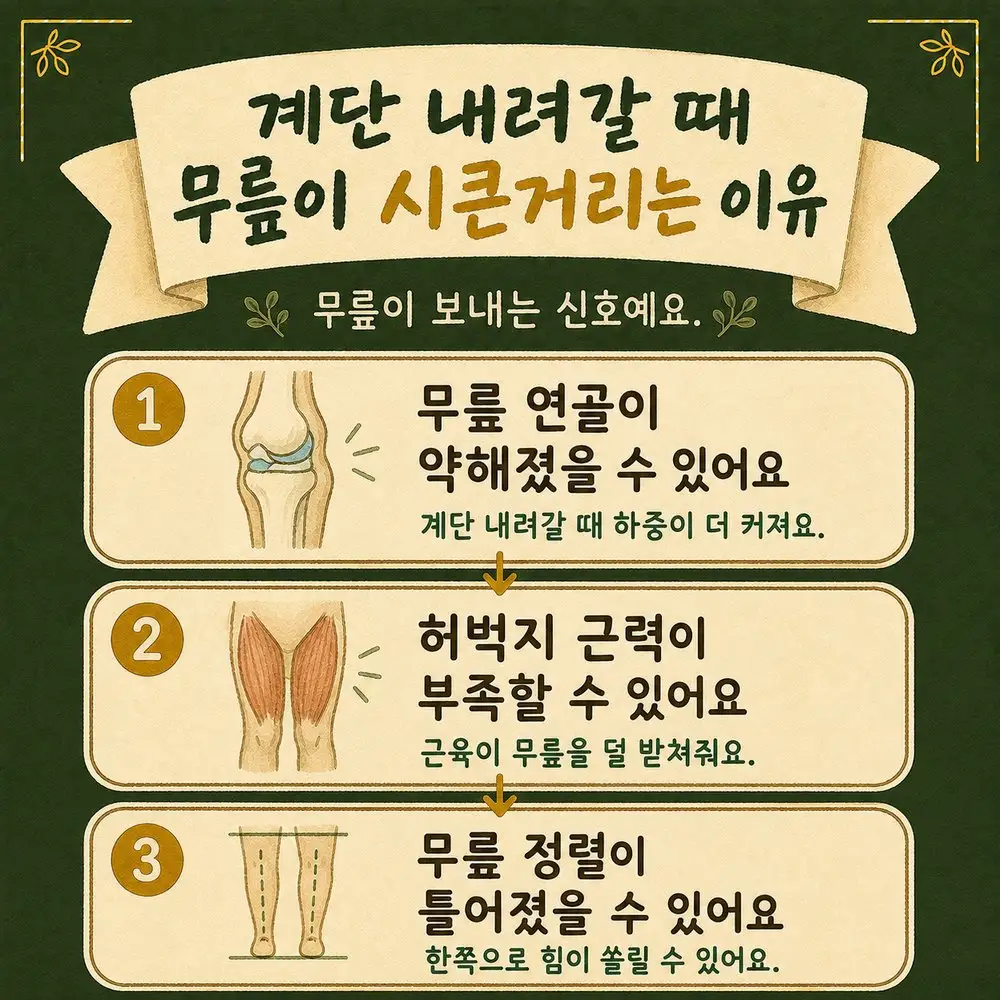 계단 무릎 통증 한방치료 - 인천 송도 더율한의원