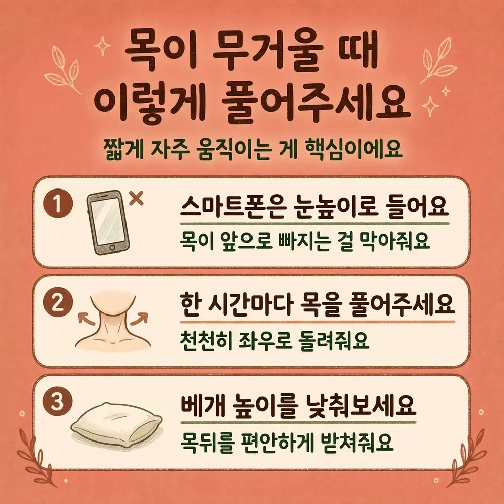 목 무거움 경고 신호 한방치료 - 인천 송도 더율한의원