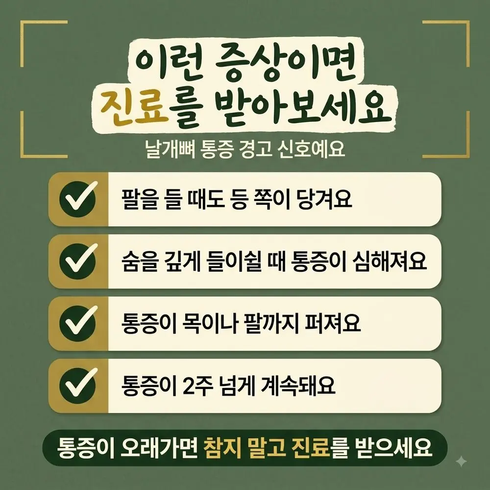 날개뼈 통증 경고 신호 한방치료 - 인천 송도 더율한의원