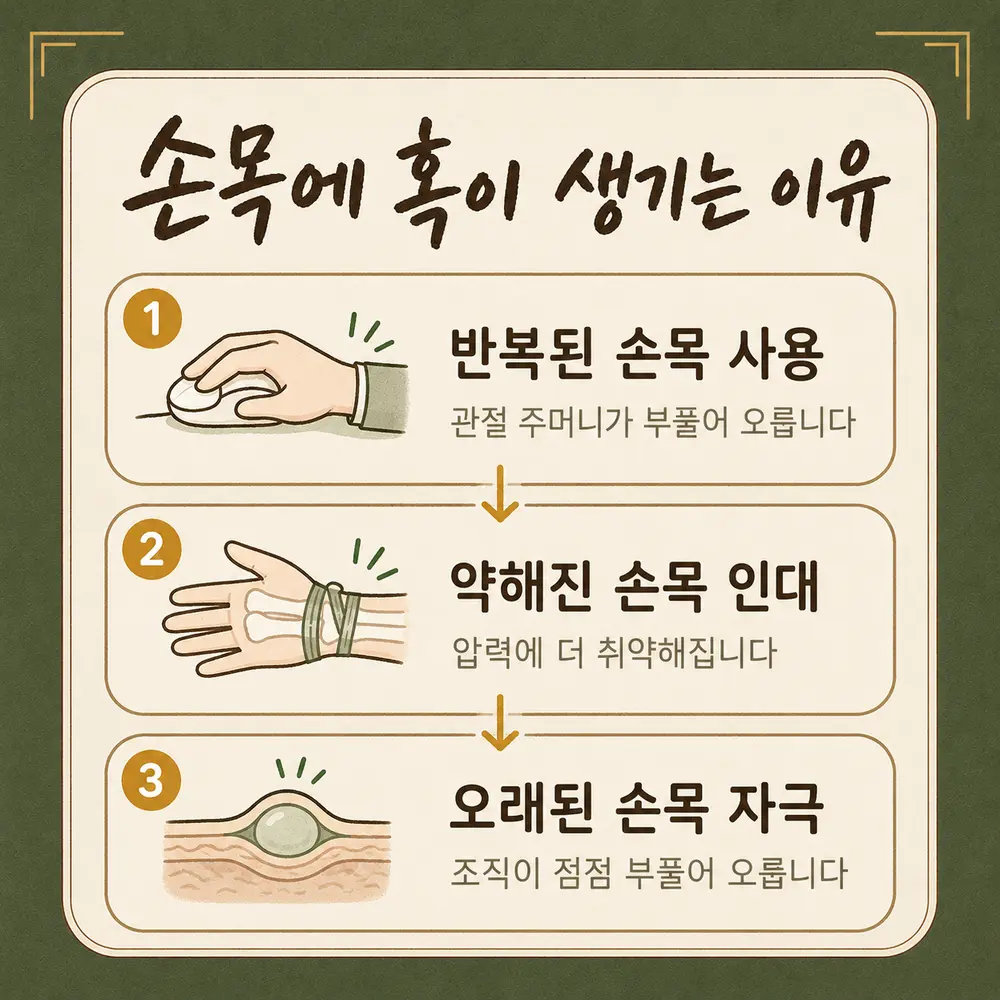 손목 결절종 상담 - 인천 송도 더율한의원