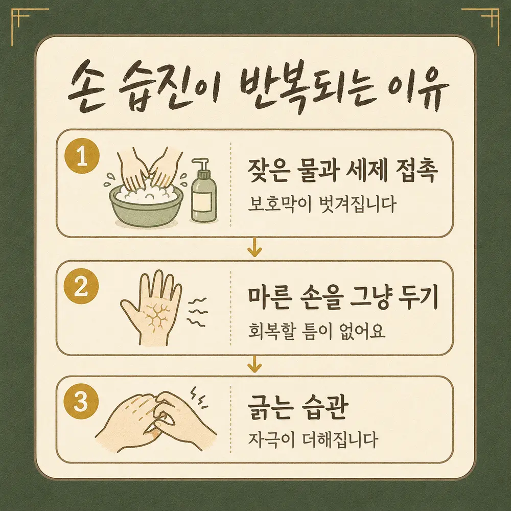 손 습진 한방치료 - 인천 송도 더율한의원