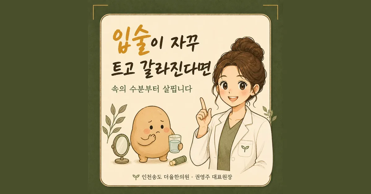 입술 건조·갈라짐 한방치료 - 인천 송도 더율한의원