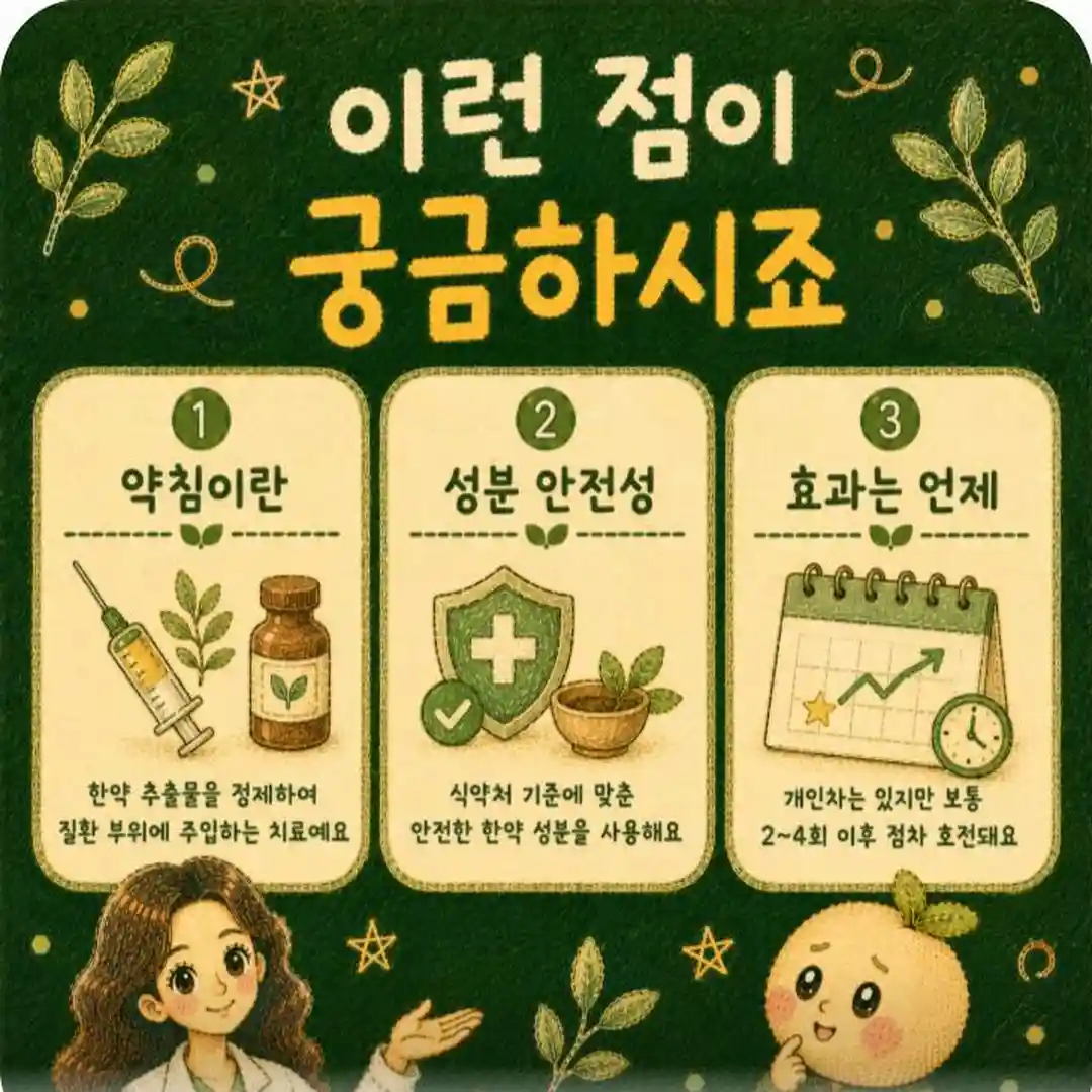 약침 치료 상담 - 인천 송도 더율한의원