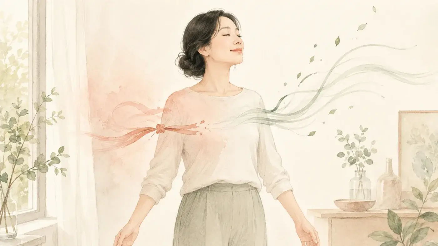 인천 송도 더율한의원 유방통 한방 관리 — 주기성 통증을 구분해 보는 일러스트