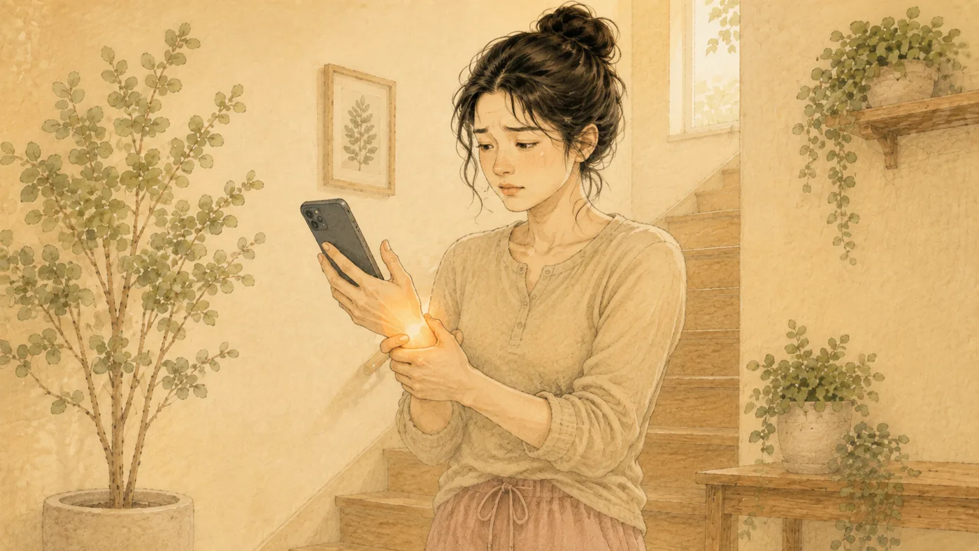 인천 송도 더율한의원 드퀘르벵 건초염 한방 치료 — 손목과 엄지를 감싸는 일러스트
